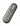 A black replacement remote control with white buttons, lying on a reflective surface.