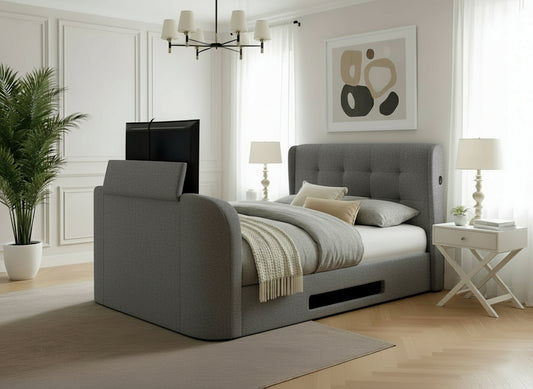 Surround Sound Ottoman TV Bed with built in soundbar