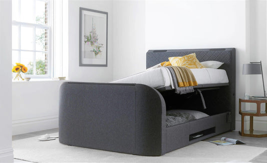 Paris King Size 4.1 Media Ottoman TV Bed - TV Bed Store